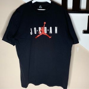 Vintqge 1990s Air Jordon Large Front Chest Logo Nike T-Shirt Black Size XXL